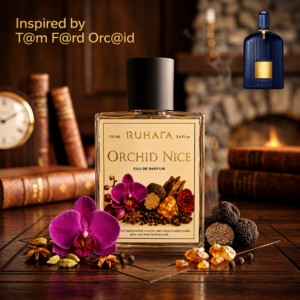 Orchid Nice Eau De Parfume 100ml For Men Orchid Nice by Ruhafa is crafted for those who embrace drama and sophistication. A modern icon of dark florals, sweet chocolate, and earthy spice, this scent creates an instant aura of power and charm. Wear it when you want to leave an unforgettable impression—because true elegance is never subtle. Fragrance Notes Top Notes : Black Truffle, Ylang-Ylang, French Jasmine, Blackcurrant Heart Notes : Black Orchid, Floral Accords, Rich Spices Base Notes : Dark Chocolate, Patchouli, Incense, Amber, Vanilla, Sandalwood Best For : Nightouts, romantic dates, winter evenings, and high-glam events.